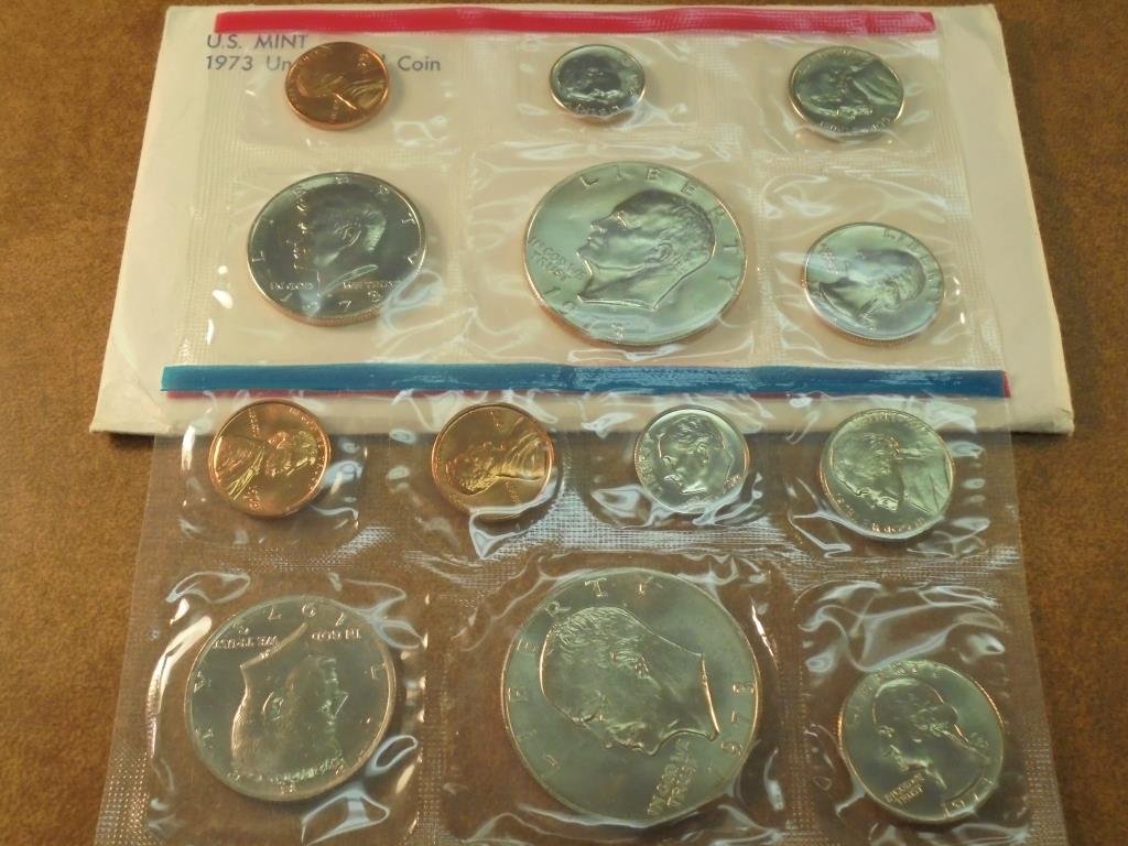 1973 US MINT SET (UNC) P/D/S (WITH ENVELOPE) THIS IS AN (1 of 2)