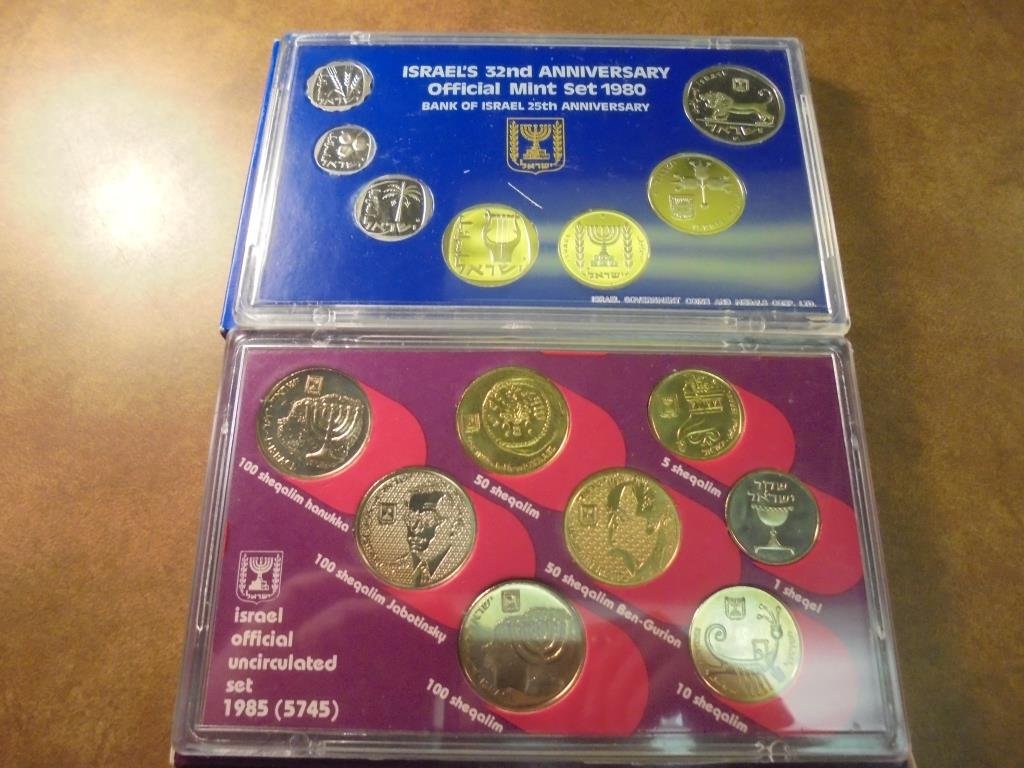 1980 & 1985 ISRAEL OFFICIAL MINT SETS ORIGINAL MINT (1 of 2)