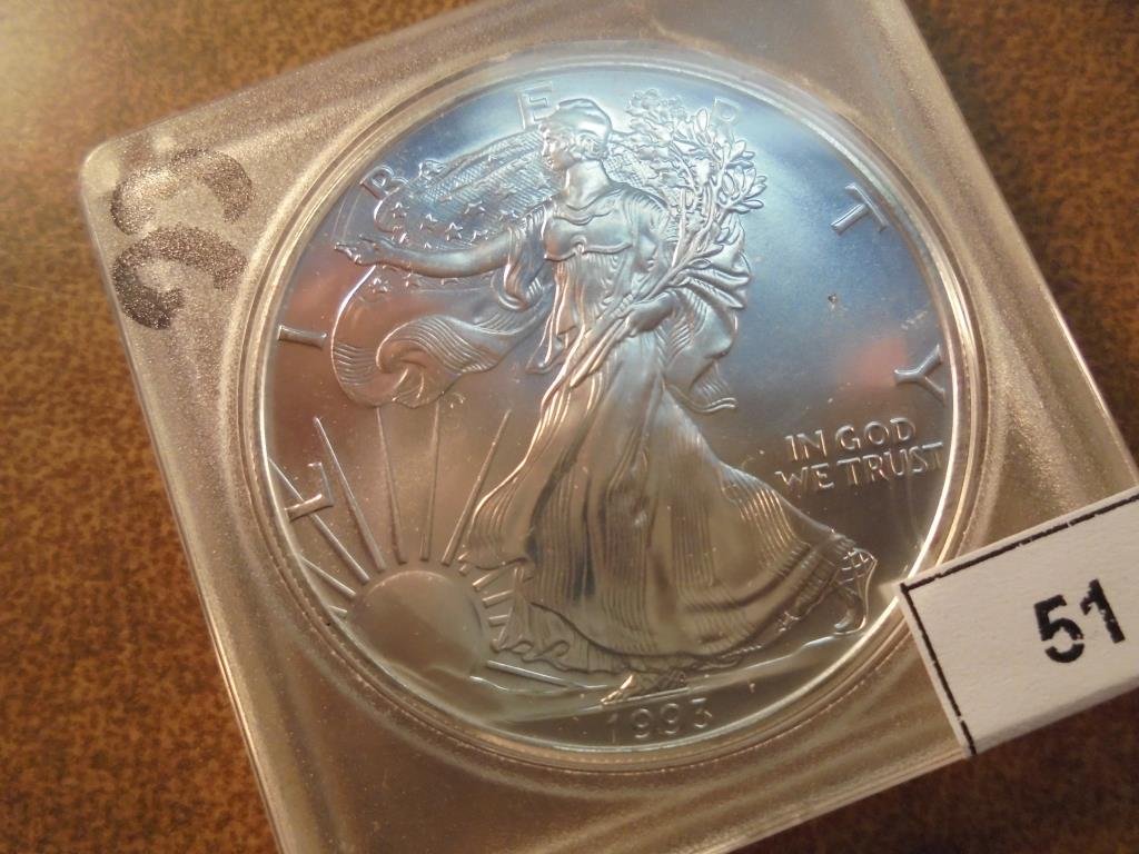 1993 AMERICAN SILVER EAGLE UNC (1 of 2)