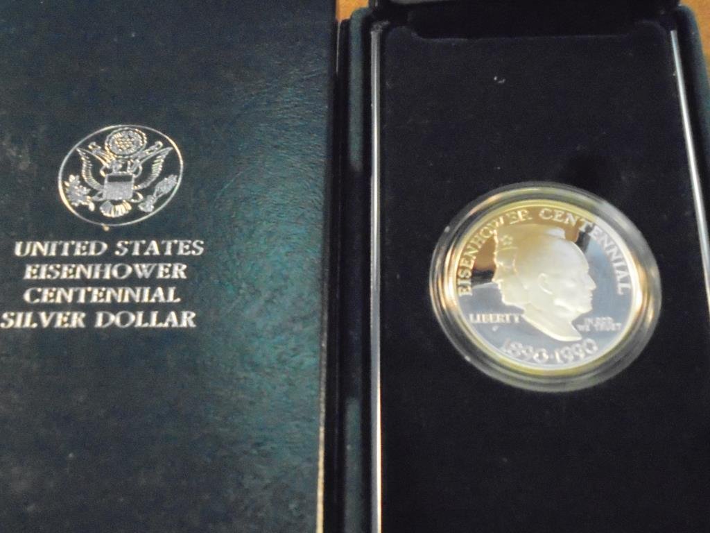 1990-P EISENHOWER CENTENNIAL PROOF SILVER DOLLAR (1 of 2)