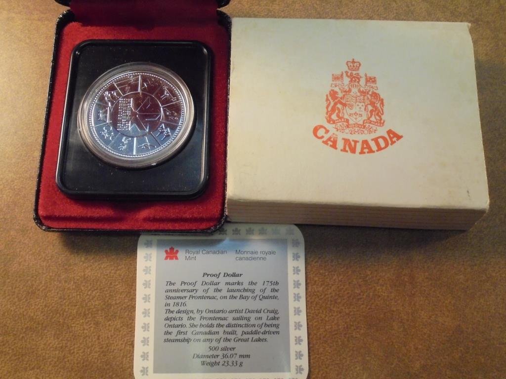 1978 CANADA XI GAMES SILVER DOLLAR PROOF .3750 OZ. ASW, (1 of 2)