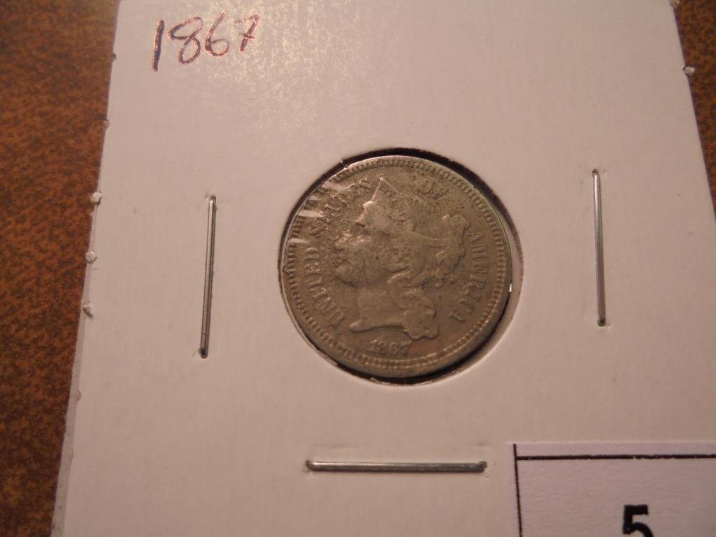 1867 THREE CENT PIECE (NICKEL) (1 of 2)