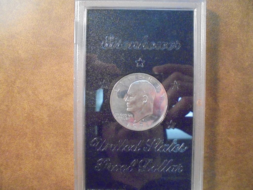 1971-S IKE SILVER DOLLAR PROOF (BROWN PACK) NO BOX (1 of 2)
