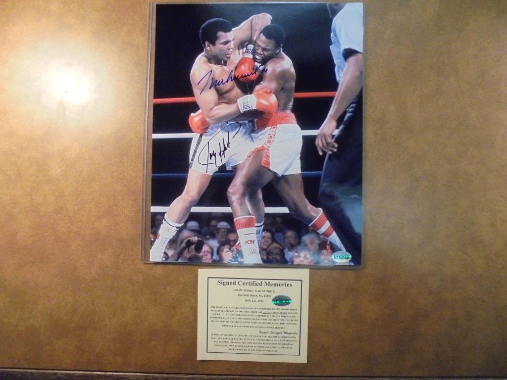 8X10 MUHAMMAD ALI SIGNED PHOTO: You must call or email us with your credit card number directly