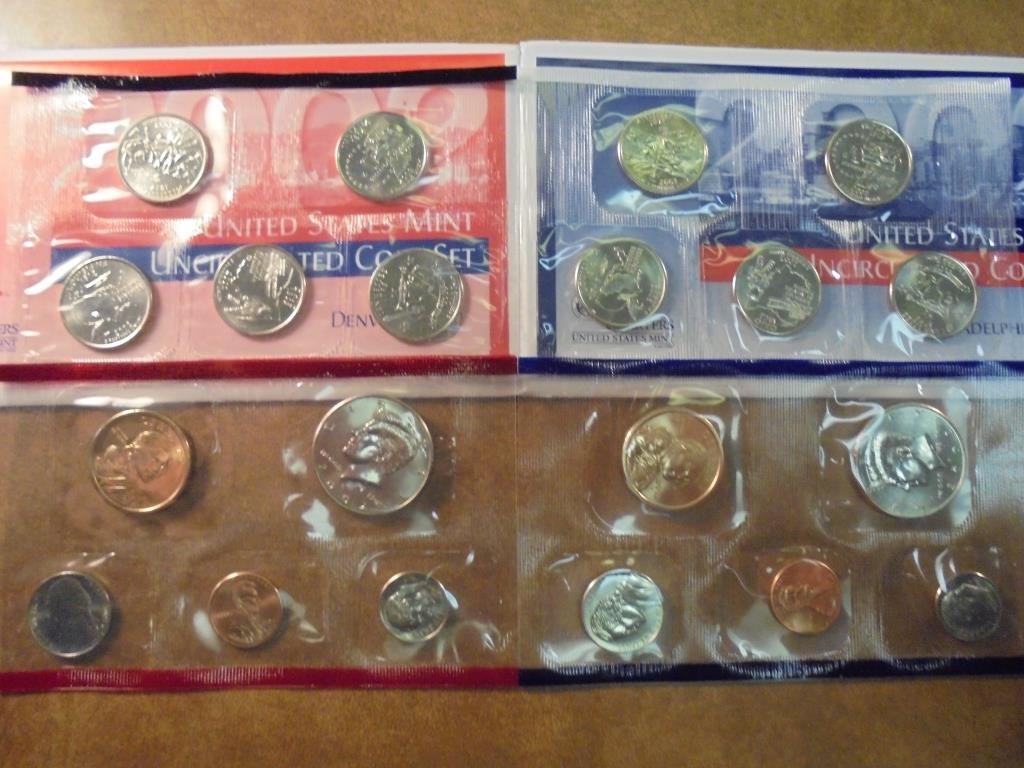 2002 US MINT SET (UNC) P/D (WITH ENVELOPE) (1 of 2)