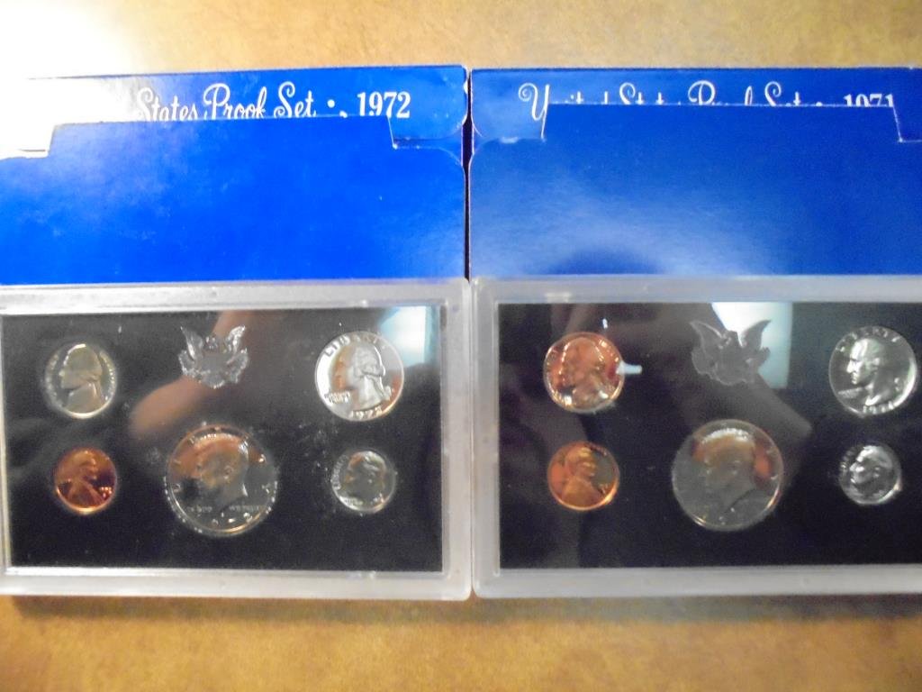 1971 & 1972 US PROOF SETS (WITH BOXES) (1 of 2)