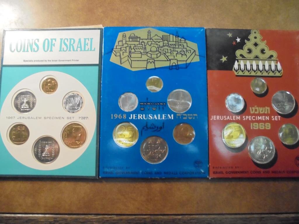 1967,68 & 1969 JERUSALEM SPECIMEN SETS ORIGINAL MINT (1 of 2)