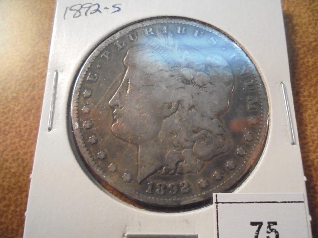 1892-S MORGAN SILVER DOLLAR BETTER DATE COIN (1 of 2)