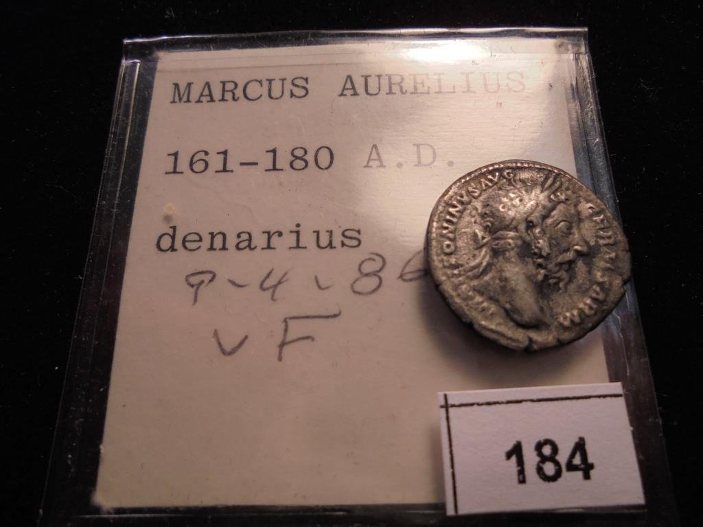 161-180 A.D. MARCUS AURELIUS SILVER DENARIUS ANCIENT (1 of 2)