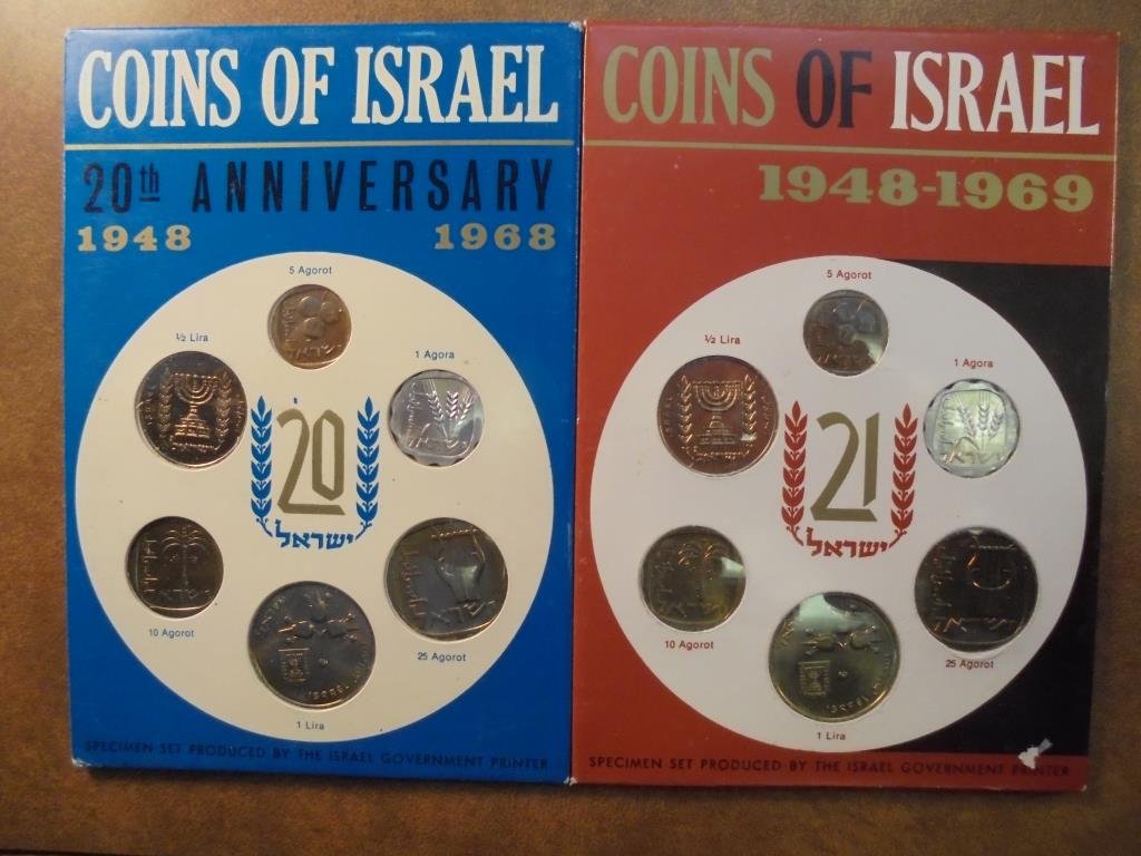 1968 & 1969 JERUSALEM SPECIMEN SETS ORIGINAL MINT (1 of 2)