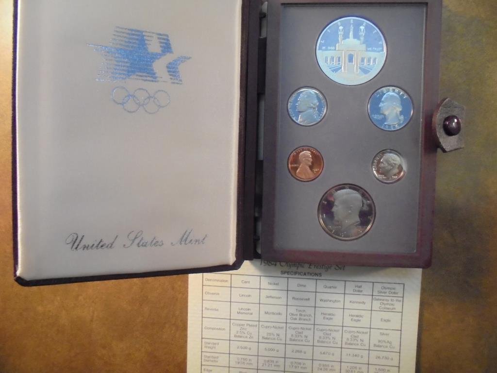 1984 US PRESTIGE PROOF SET OLYMPIC NO BOX (1 of 2)