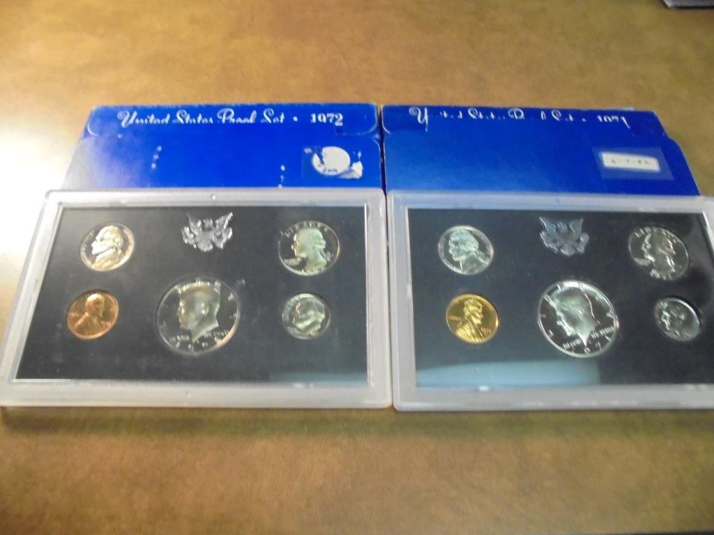 1971 & 1972 US PROOF SETS (WITH BOXES) (1 of 2)