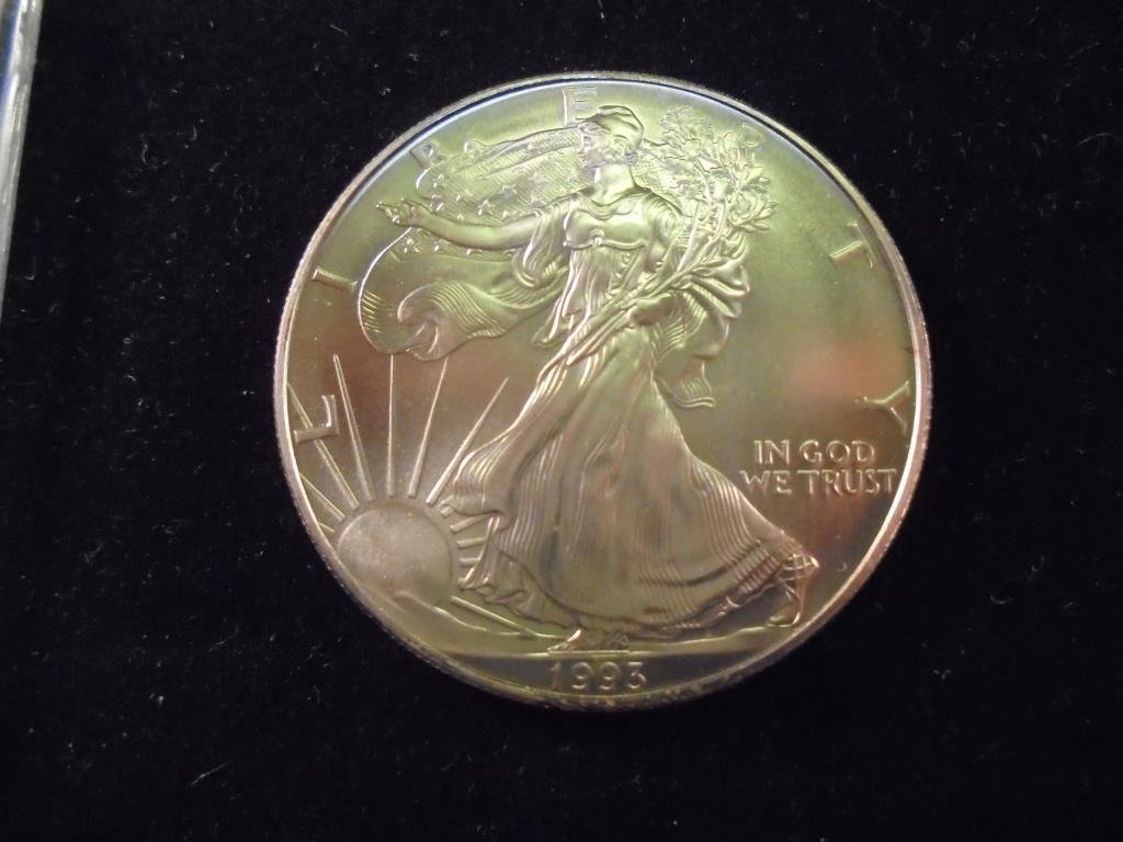 1993 AMERICAN SILVER EAGLE UNC (1 of 2)