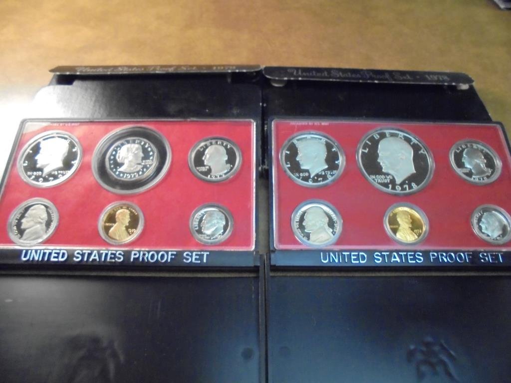 1978 & 1979 US PROOF SETS (WITH BOXES) (1 of 2)