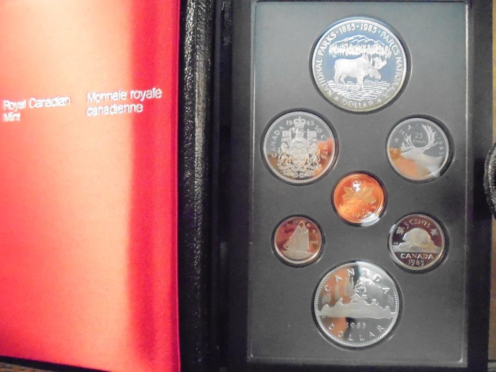 1985 CANADA DOUBLE DOLLAR PROOF SET NATIONAL PARKS, (1 of 2)