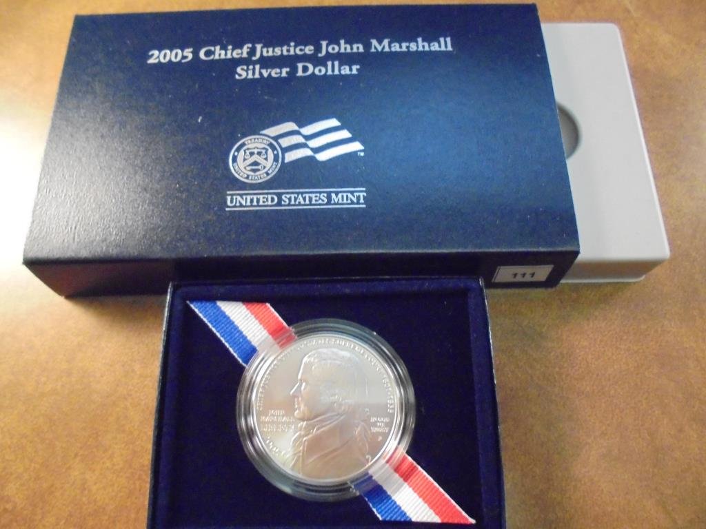 2005-P CHIEF JUSTICE MARSHALL UNC SILVER DOLLAR (1 of 2)