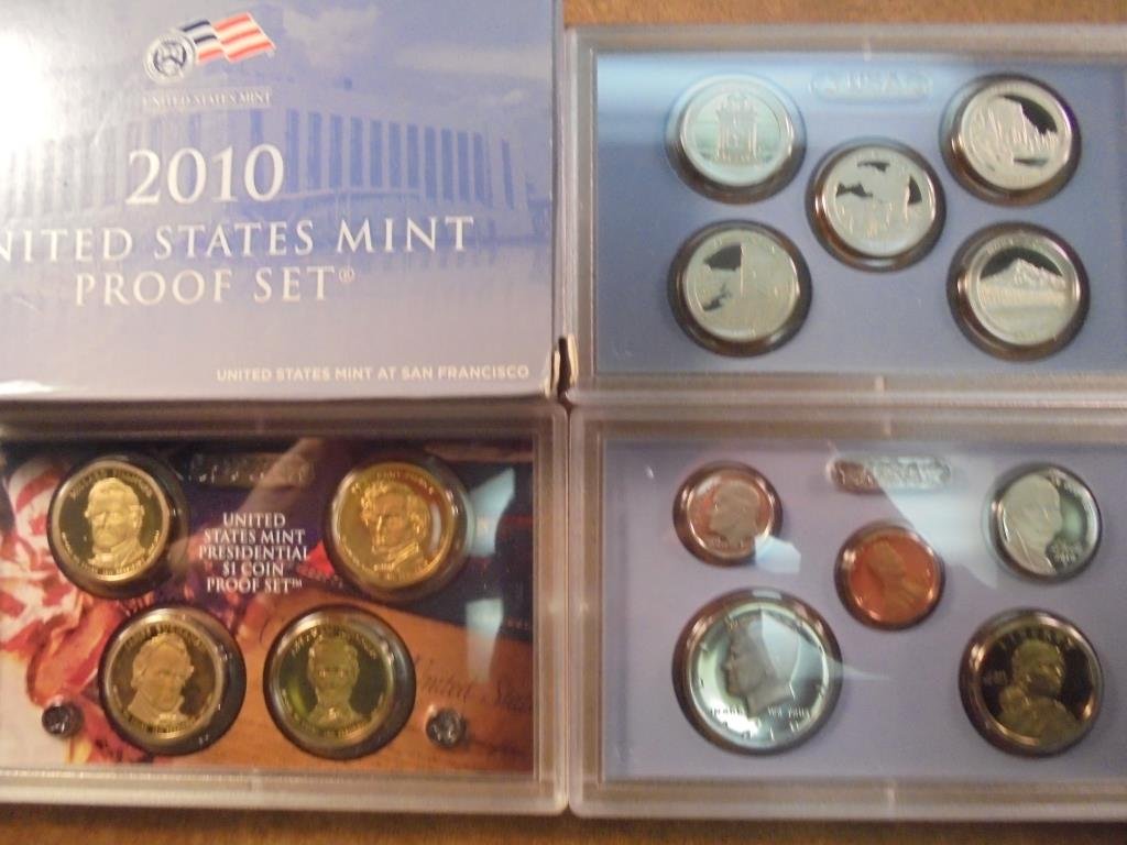 2010 US PROOF SET (WITH BOX) 14 PIECES INCLUDES (1 of 2)