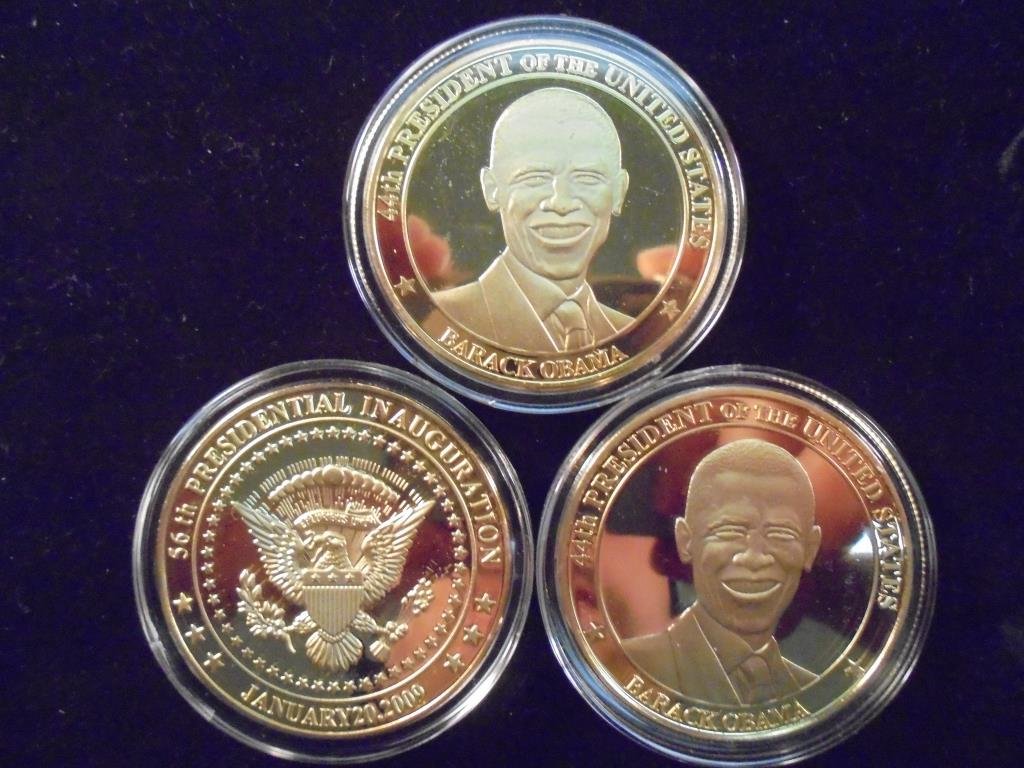3-2009 BARACK OBAMA INAUGURATION TOKENS (PF) ALL THREE (1 of 2)