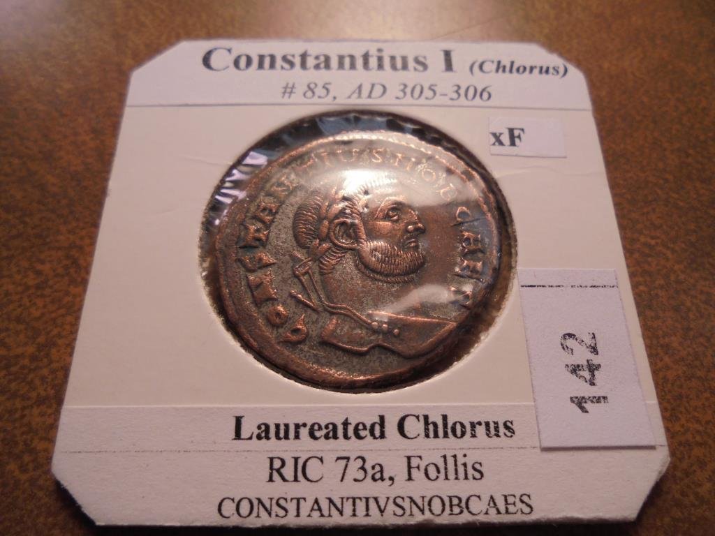 305-306 A.D. CONSTANTIUS I ANCIENT COIN XF (1 of 2)