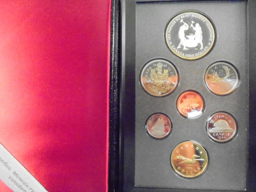 1988 CANADA DOUBLE DOLLAR PROOF SET IRON WORKERS, (1 of 2)