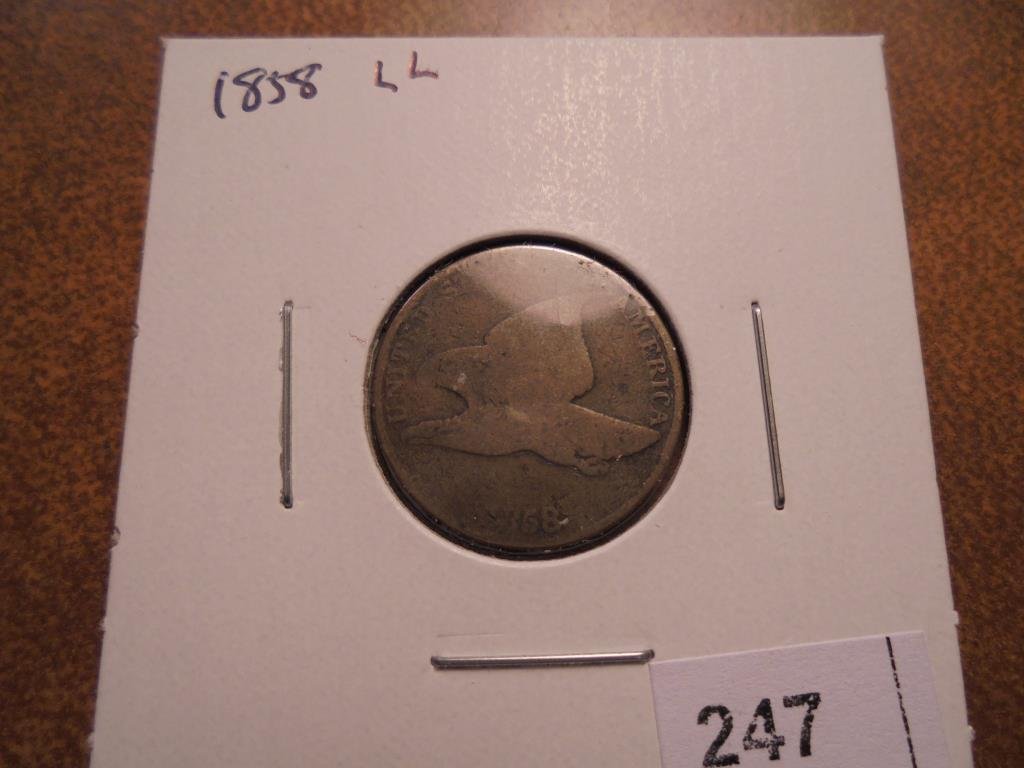 1858 (LARGE LETTER) FLYING EAGLE CENT (1 of 2)