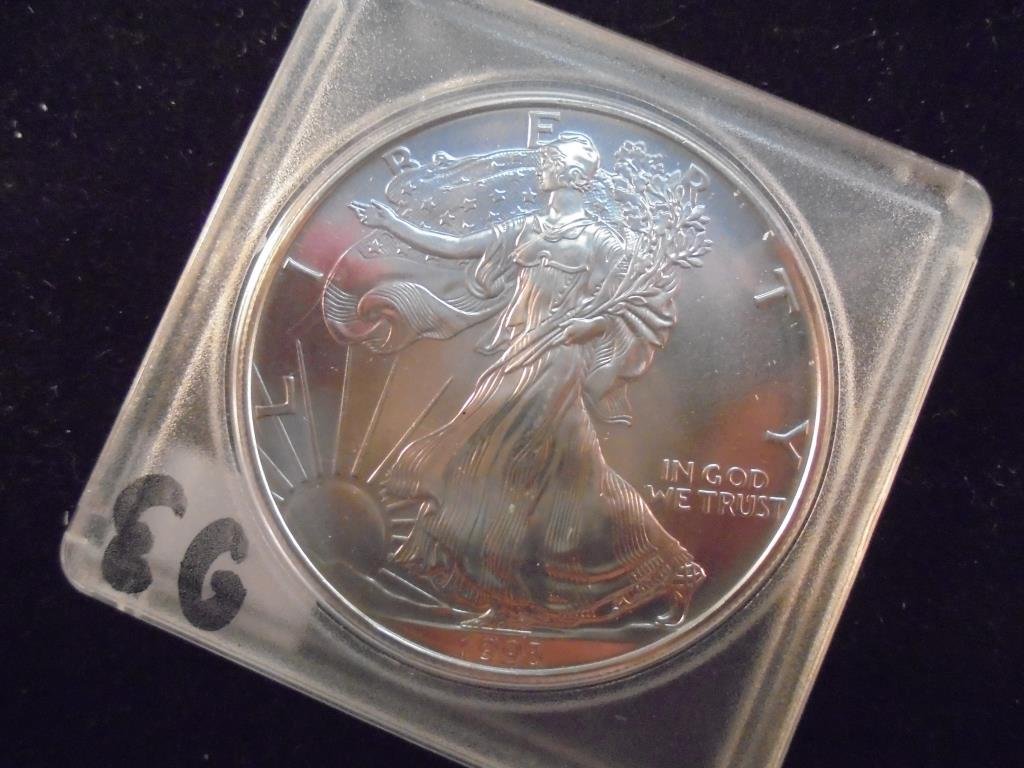 1993 AMERICAN SILVER EAGLE UNC (1 of 2)