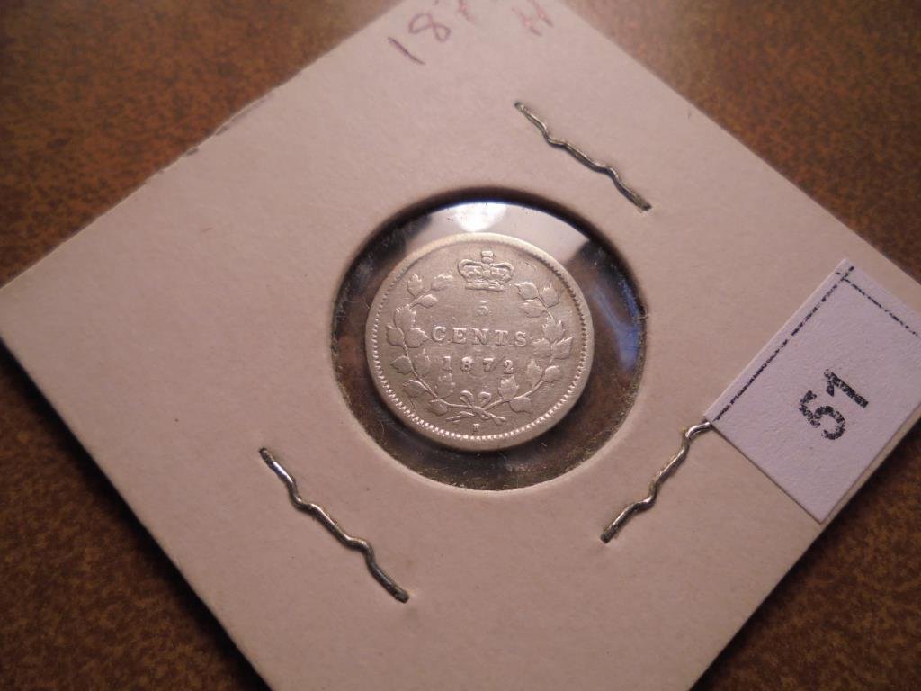 1872-H CANADA SILVER 5 CENTS (1 of 2)