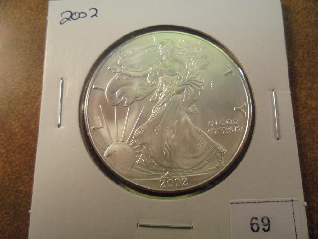2002 AMERICAN SILVER EAGLE UNC (1 of 2)