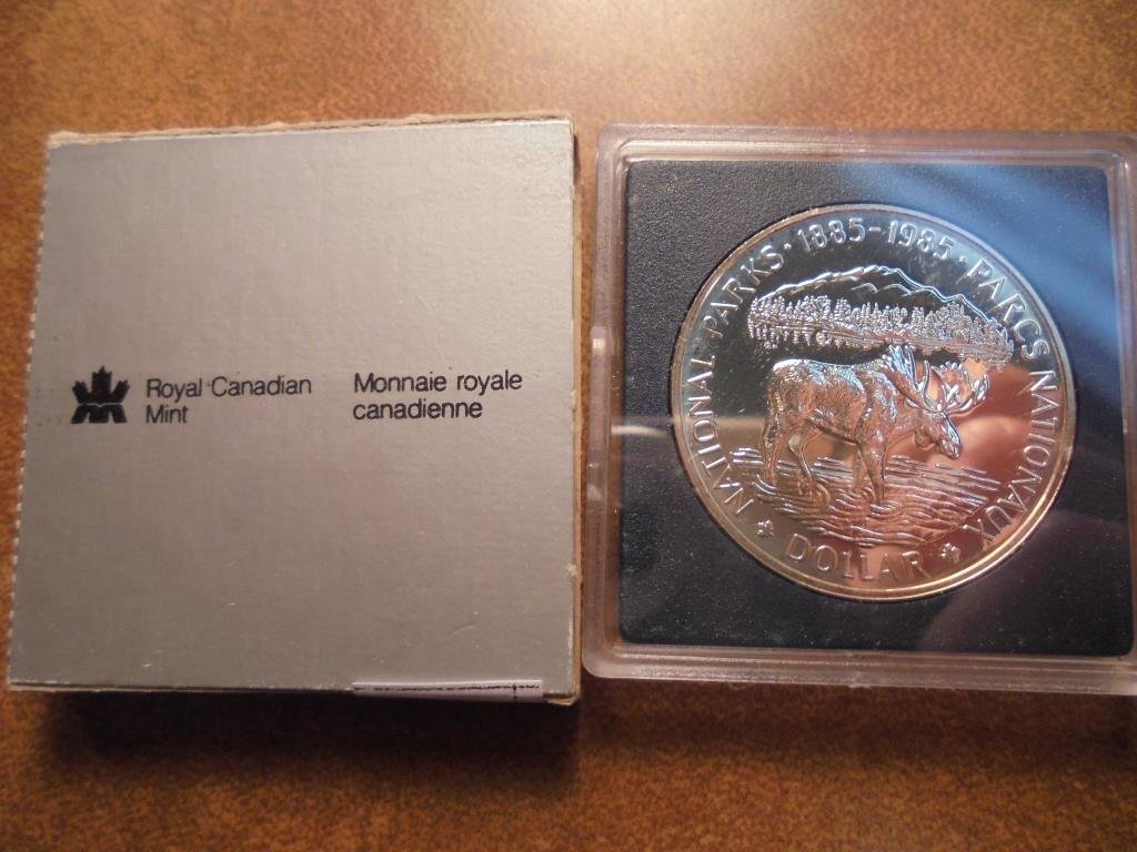 1985 CANADA NATIONAL PARKS SILVER DOLLAR PROOF .3750 (1 of 2)