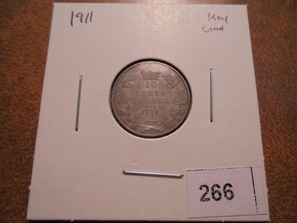 1911 CANADAS SILVER 10 CENT KEY DATE (1 of 2)