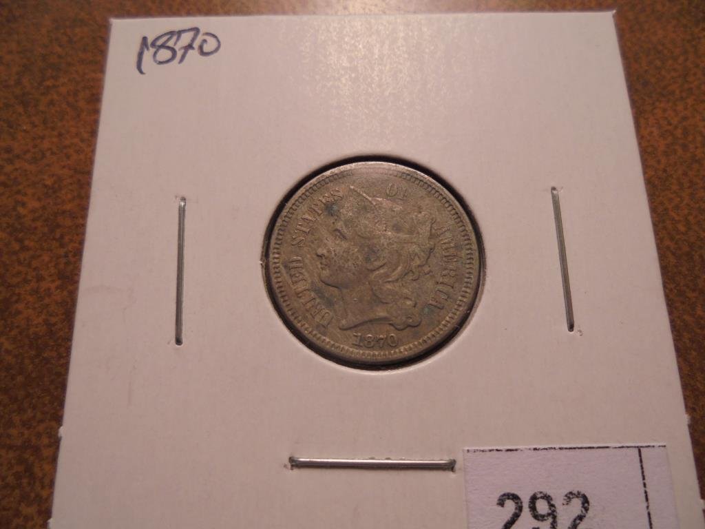 1870 THREE CENT PIECE (NICKEL) (1 of 2)
