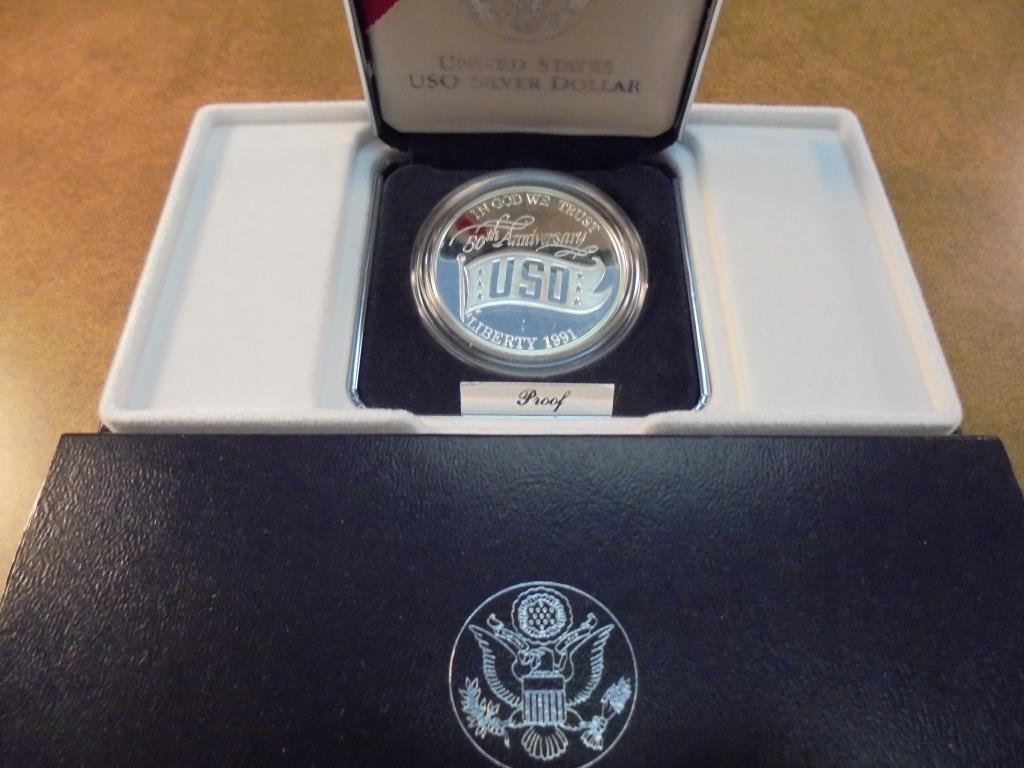 1991-S USO PROOF SILVER DOLLAR ORIGINAL US MINT (1 of 2)