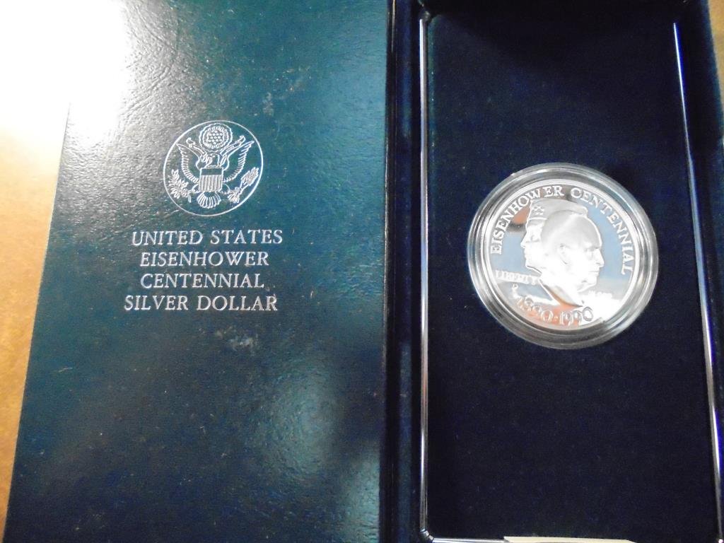 1990-P EISENHOWER CENTENNIAL PROOF SILVER DOLLAR (1 of 2)