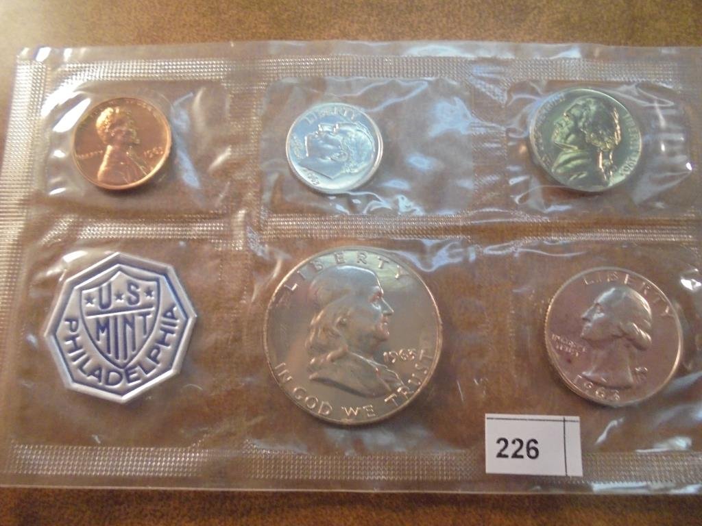 1963 US SILVER PROOF SET (WITHOUT ENVELOPE) (1 of 2)