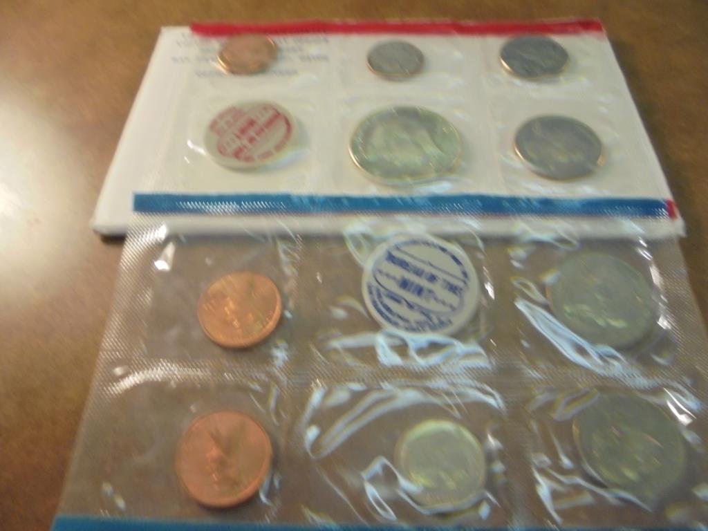 1969 US MINT SET (UNC) P/D/S (WITH ENVELOPE) 40% SILVER (1 of 2)
