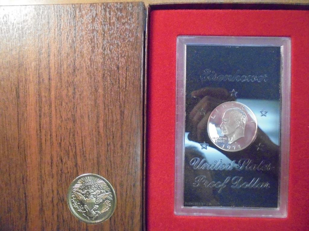 1971-S IKE SILVER DOLLAR PROOF (BROWN PACK) (1 of 2)