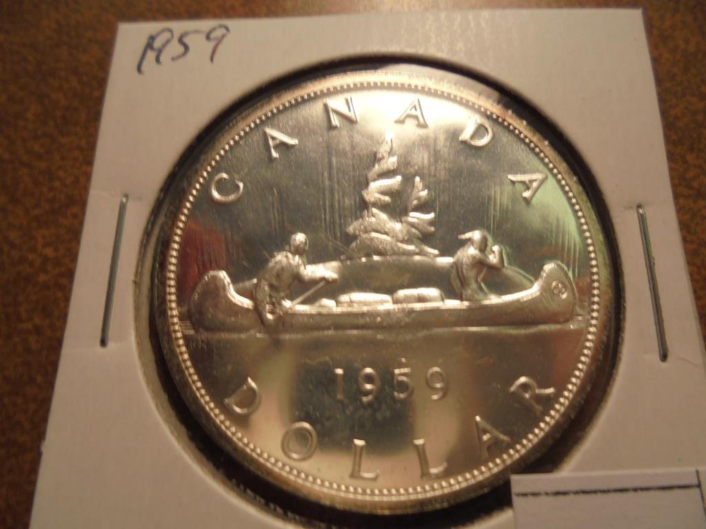 1959 CANADA SILVER DOLLAR UNC (1 of 2)