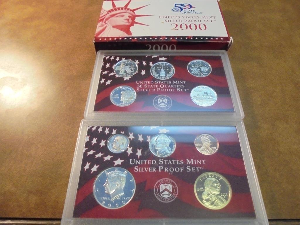 2000 US SILVER PROOF SET (WITH BOX) (1 of 2)