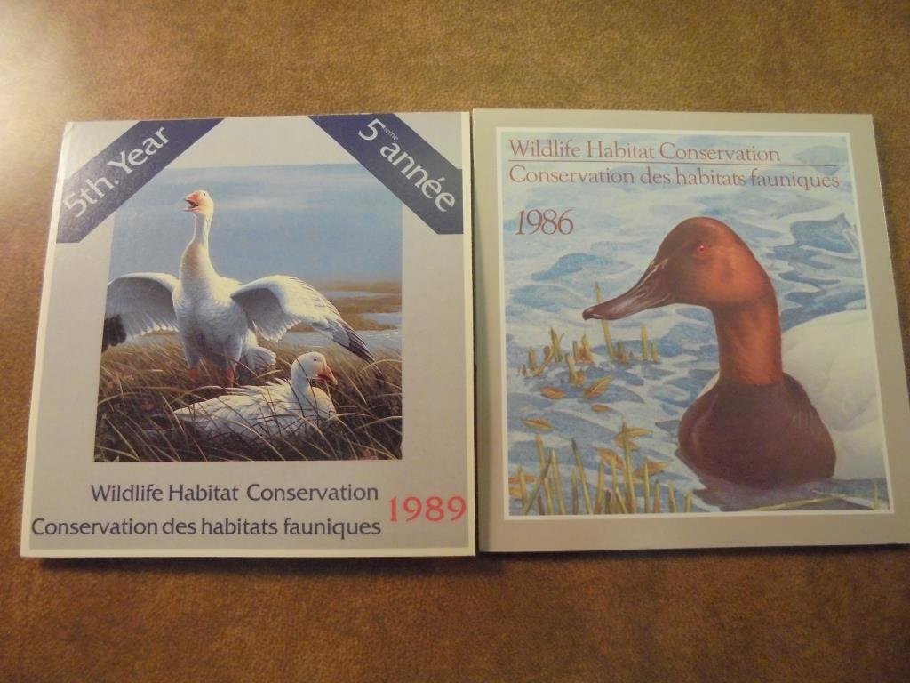 1986 & 1989 CANADA WILDLIFE HABITAT CONSERVATION (1 of 2)