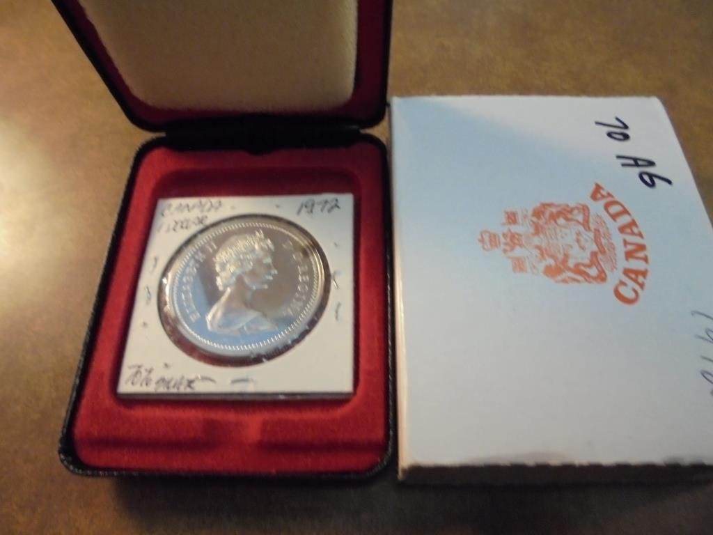 1972 CANADA SILVER DOLLAR PROOF .3750 OZ. ASW ORIGINAL (1 of 2)