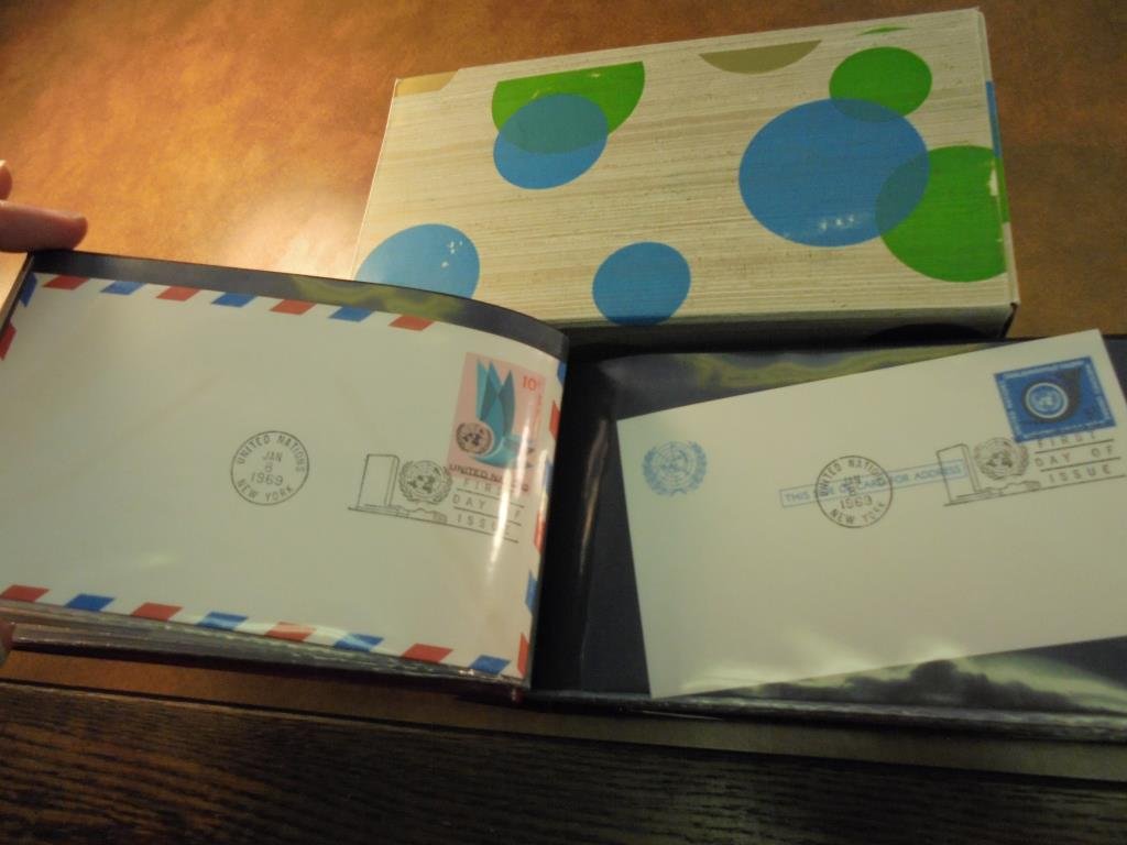 79-1968-1972 UNITED NATIONS 1ST DAY COVERS IN (1 of 7)