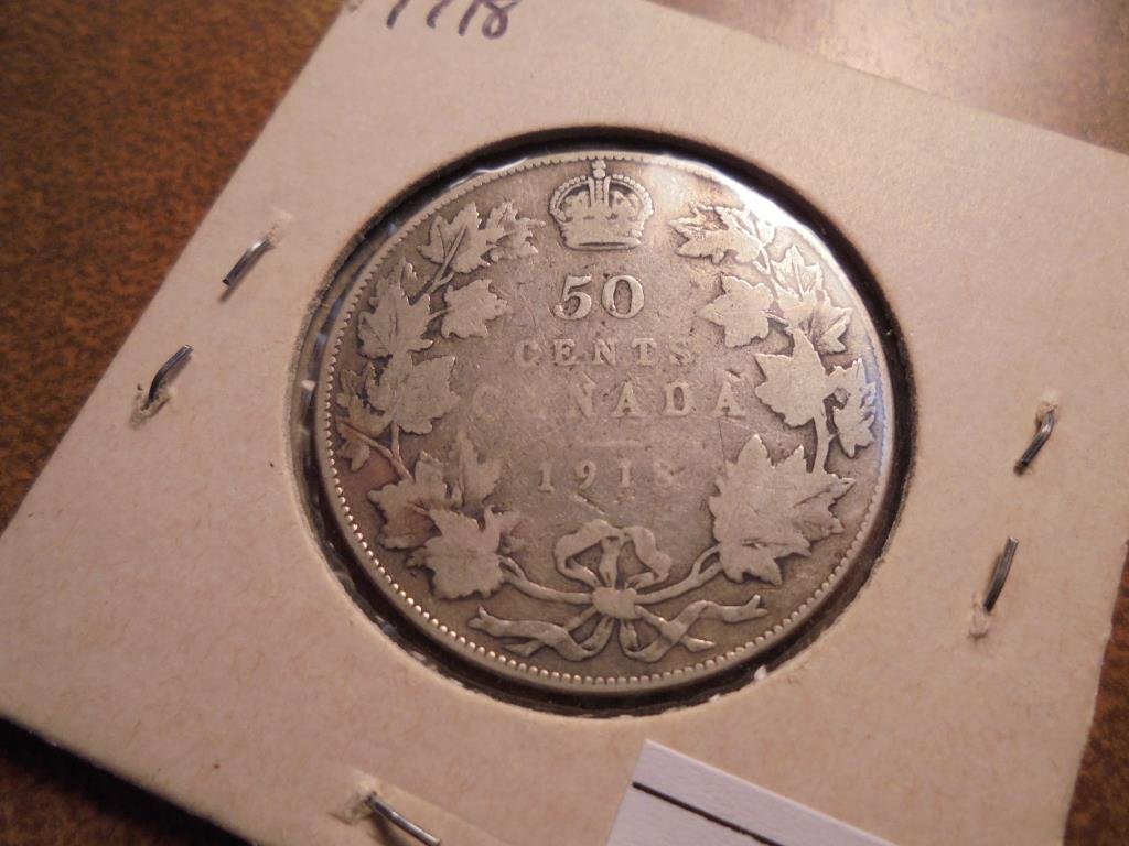 1918 CANADA SILVER 50 CENTS (1 of 2)