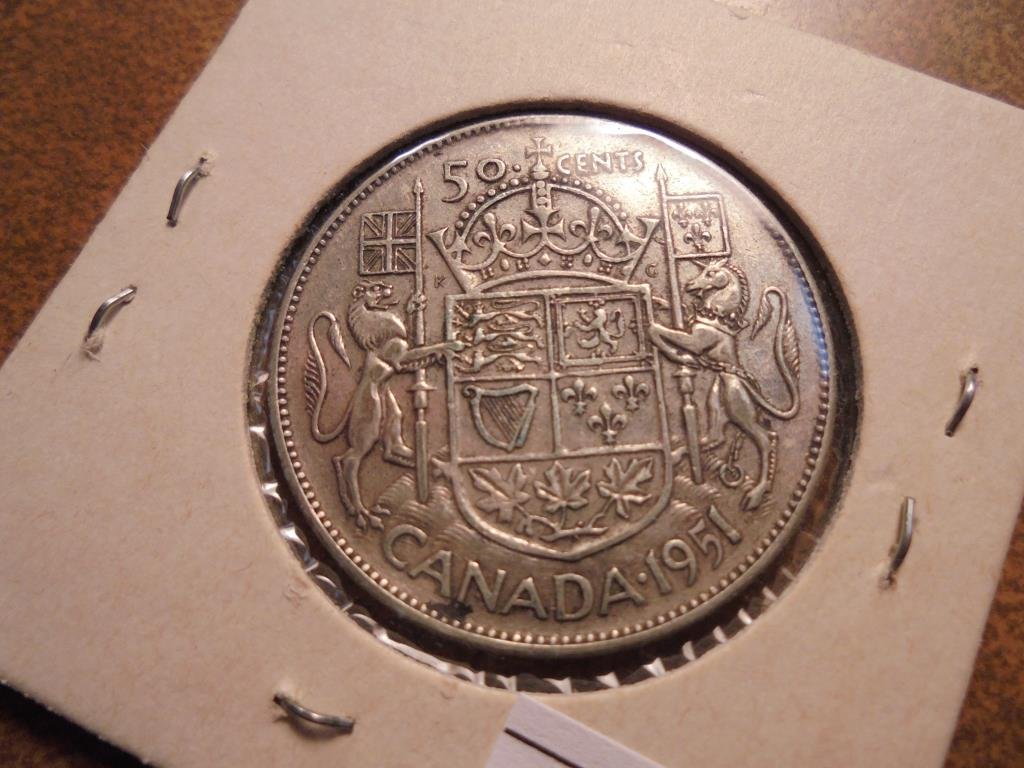 1951 CANADA SILVER 50 CENTS (1 of 2)