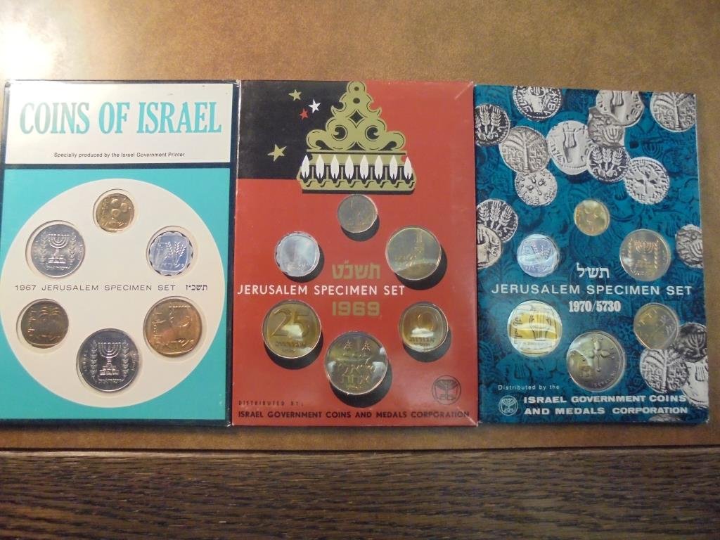 1967,69 & 70 JERUSALEM SPECIMEN SETS ORIGINAL MINT (1 of 2)