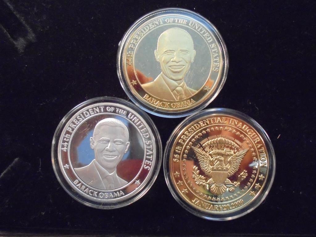 3-2009 BARACK OBAMA INAUGURATION TOKENS (PF) TWO ARE (1 of 2)