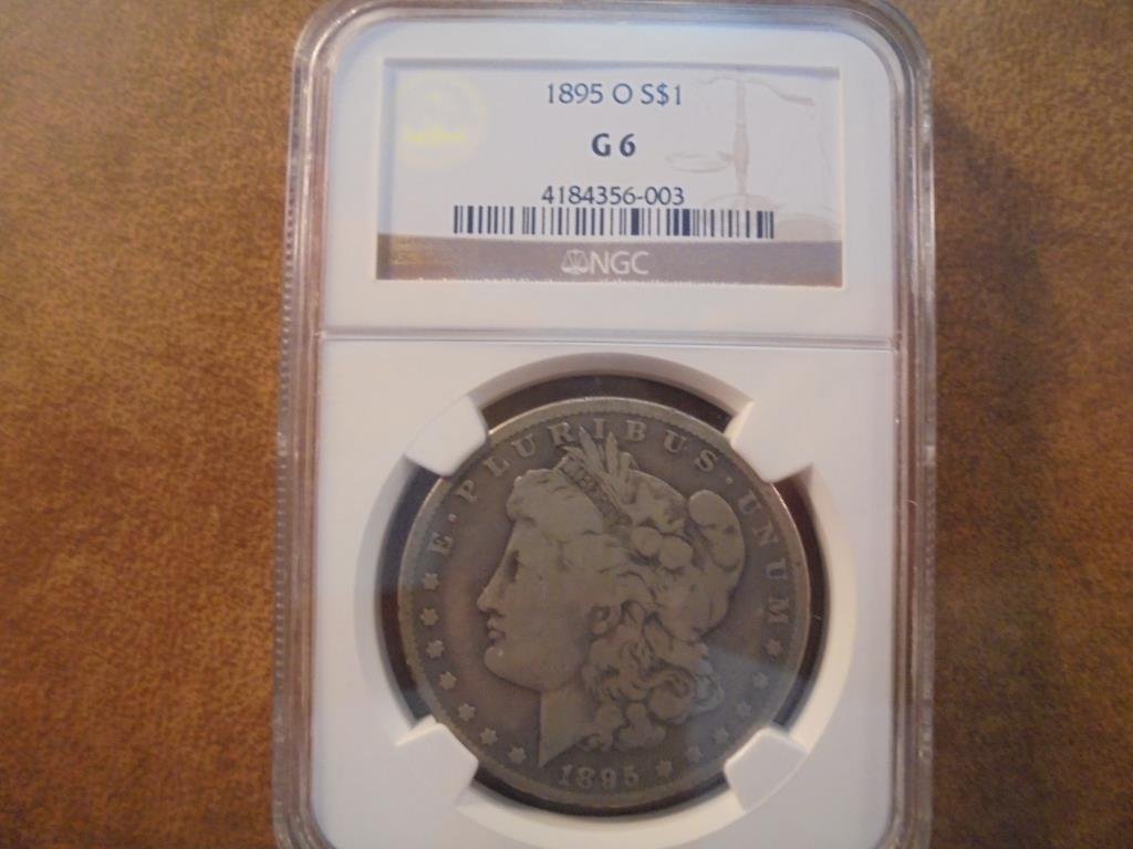1895-O MORGAN SILVER DOLLAR KEY DATE NGC G6 (1 of 2)
