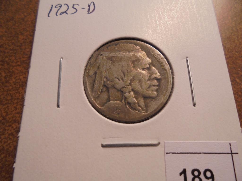 1925-D BUFFALO NICKEL: You must call or email us with your credit card number directly