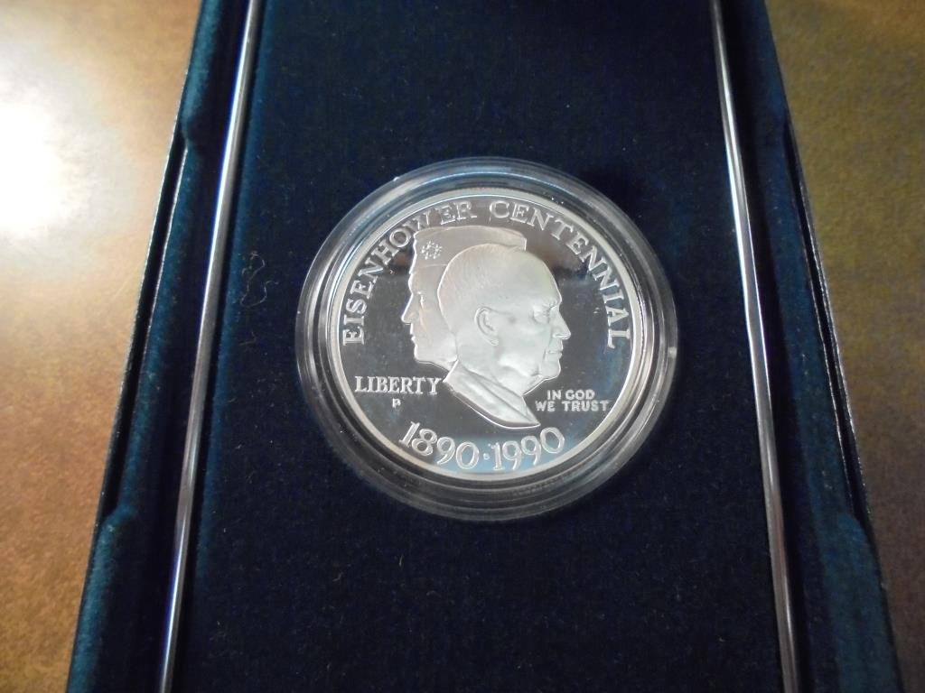 1990-P EISENHOWER CENTENNIAL PROOF SILVER DOLLAR (1 of 3)