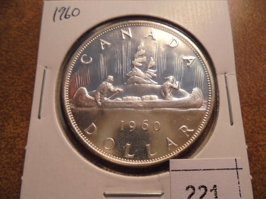 1960 CANADA SILVER DOLLAR UNC (1 of 2)