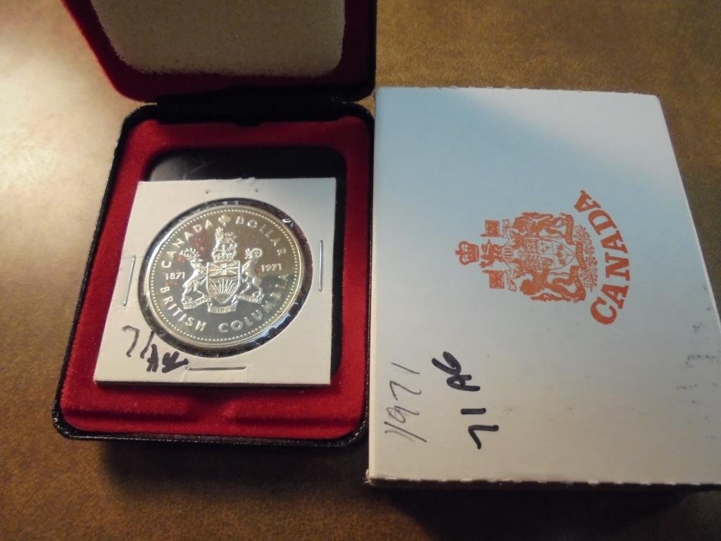 1971 CANADA BRITISH COLUMBIA SILVER DOLLAR PROOF .3750 (1 of 2)